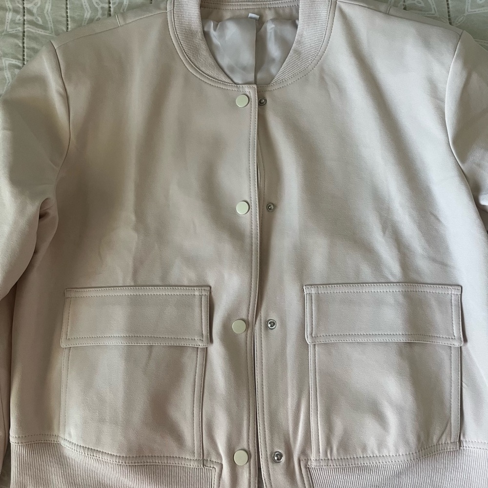 Women's Cream Bomber Jacket